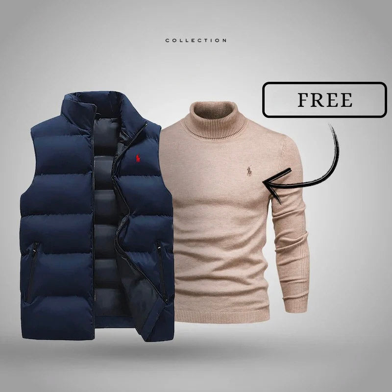 Herrenweste + Gratis-Pullover